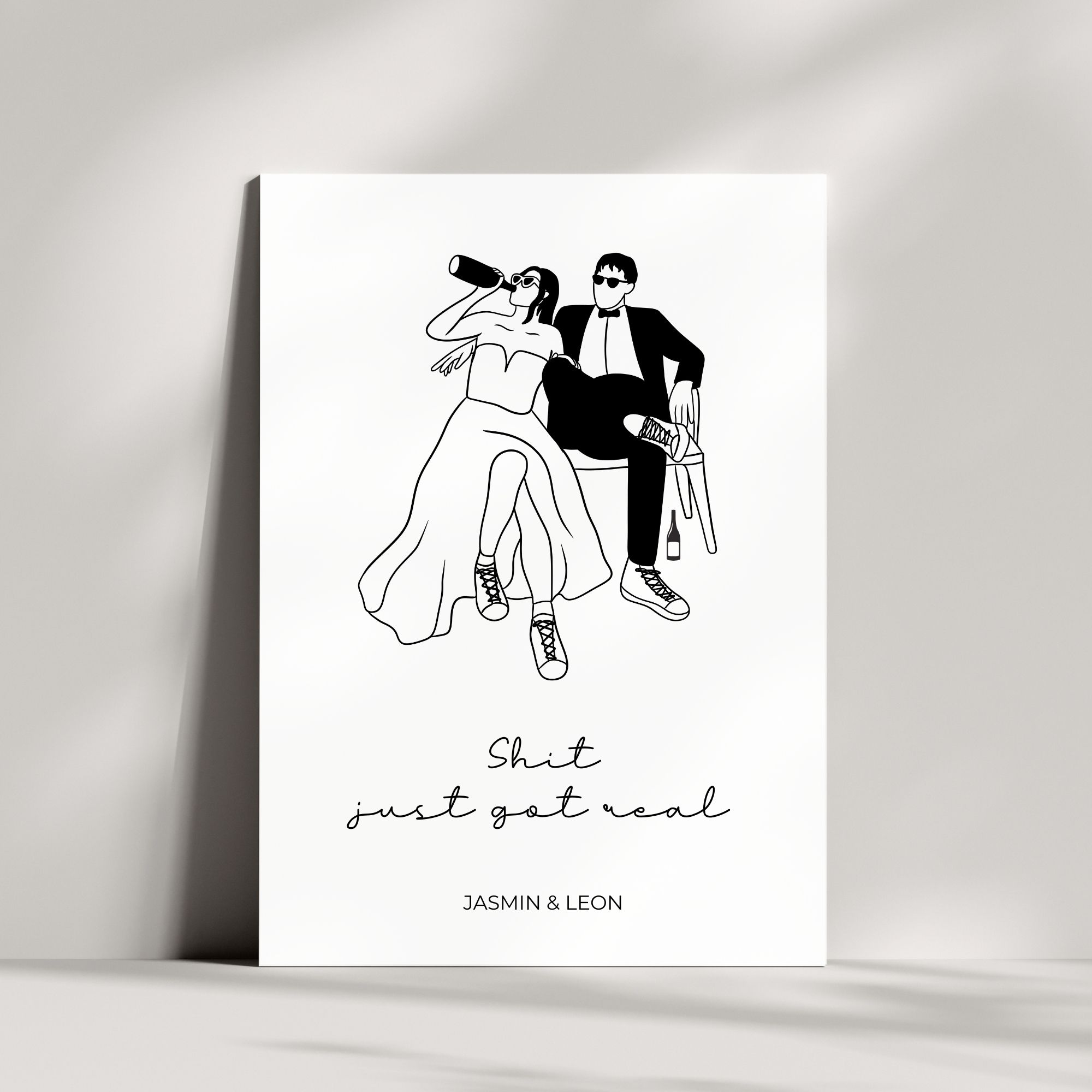 Lustige Hochzeitskarte | Shit just got real