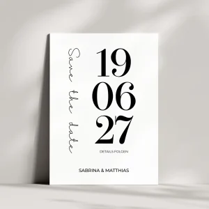 Save the Date Karte mit Datum - Zeitloses Design