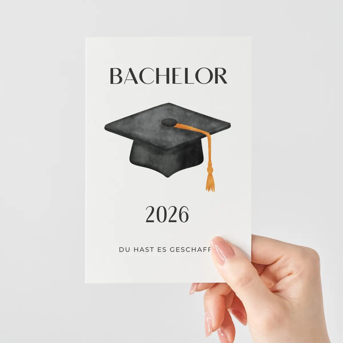 Glückwunschkarte Bachelor Abschluss | Absolventenhut