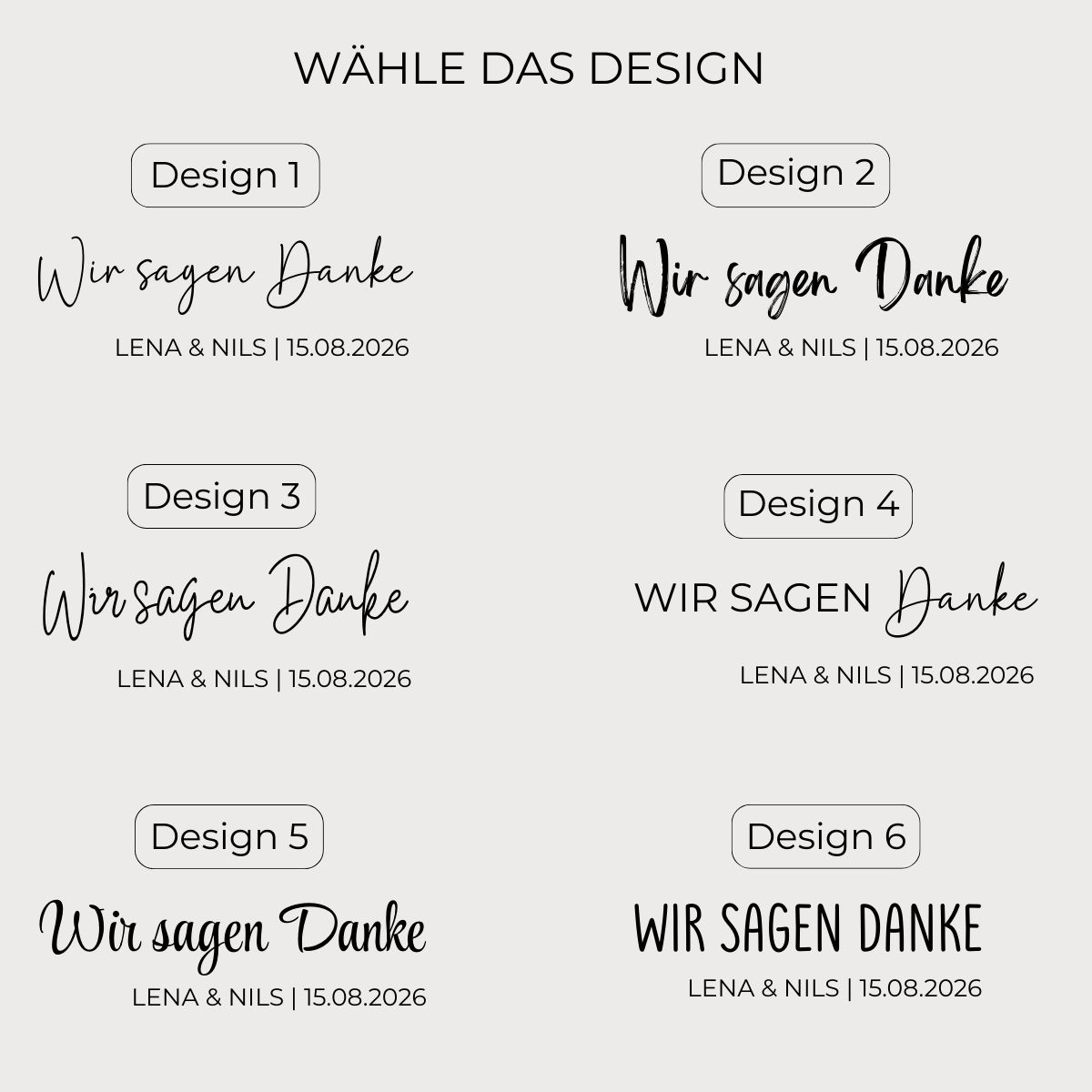 Dankeskarte Alternative für die Hochzeit | Fotomagnet