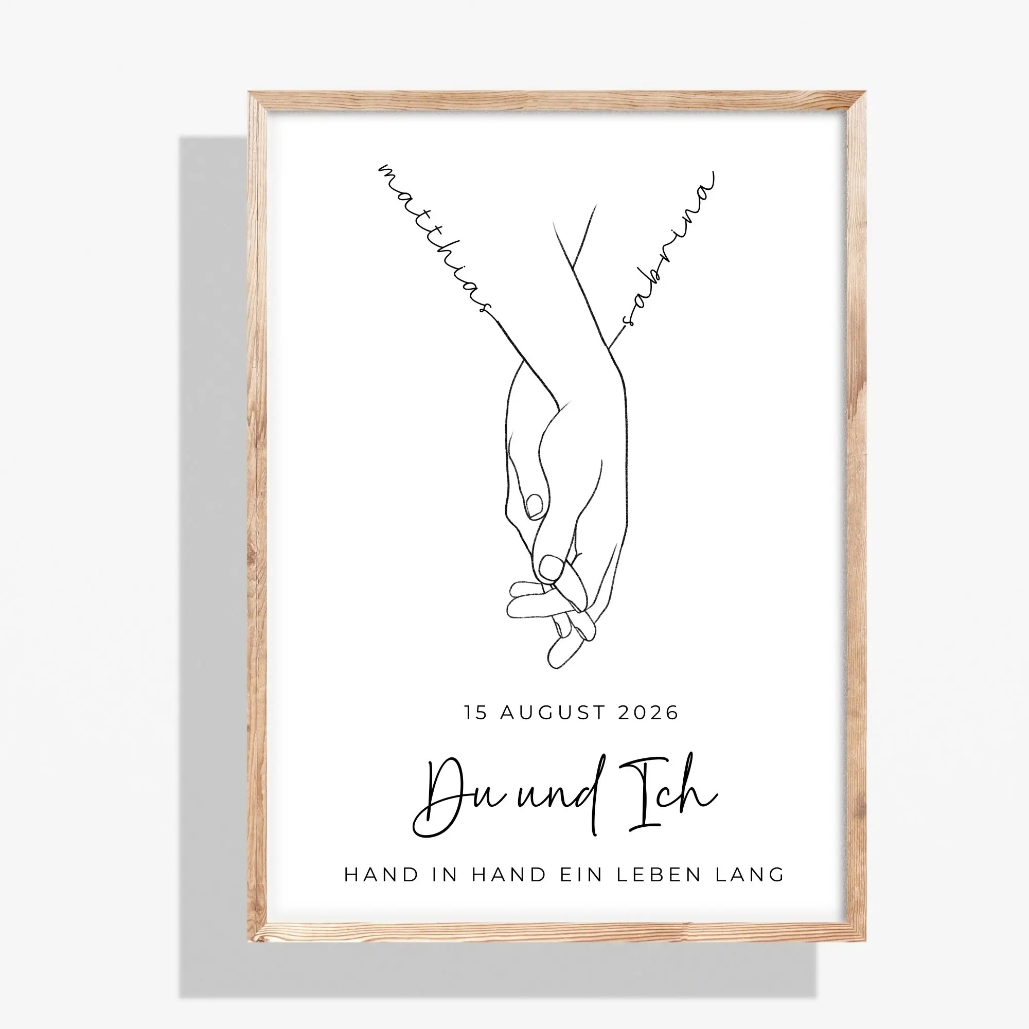 Personalisiertes Poster mit Namen | Hand in Hand