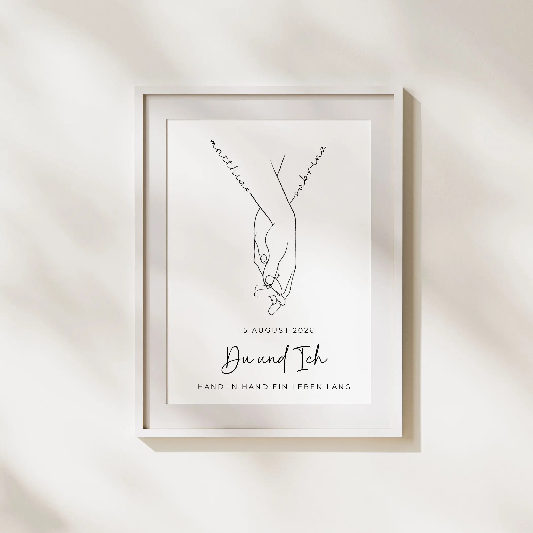 Personalisiertes Poster mit Namen | Hand in Hand