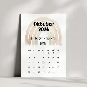 Personalisierte Karte zur Schwangerschaft | Du wirst nochmal Oma!