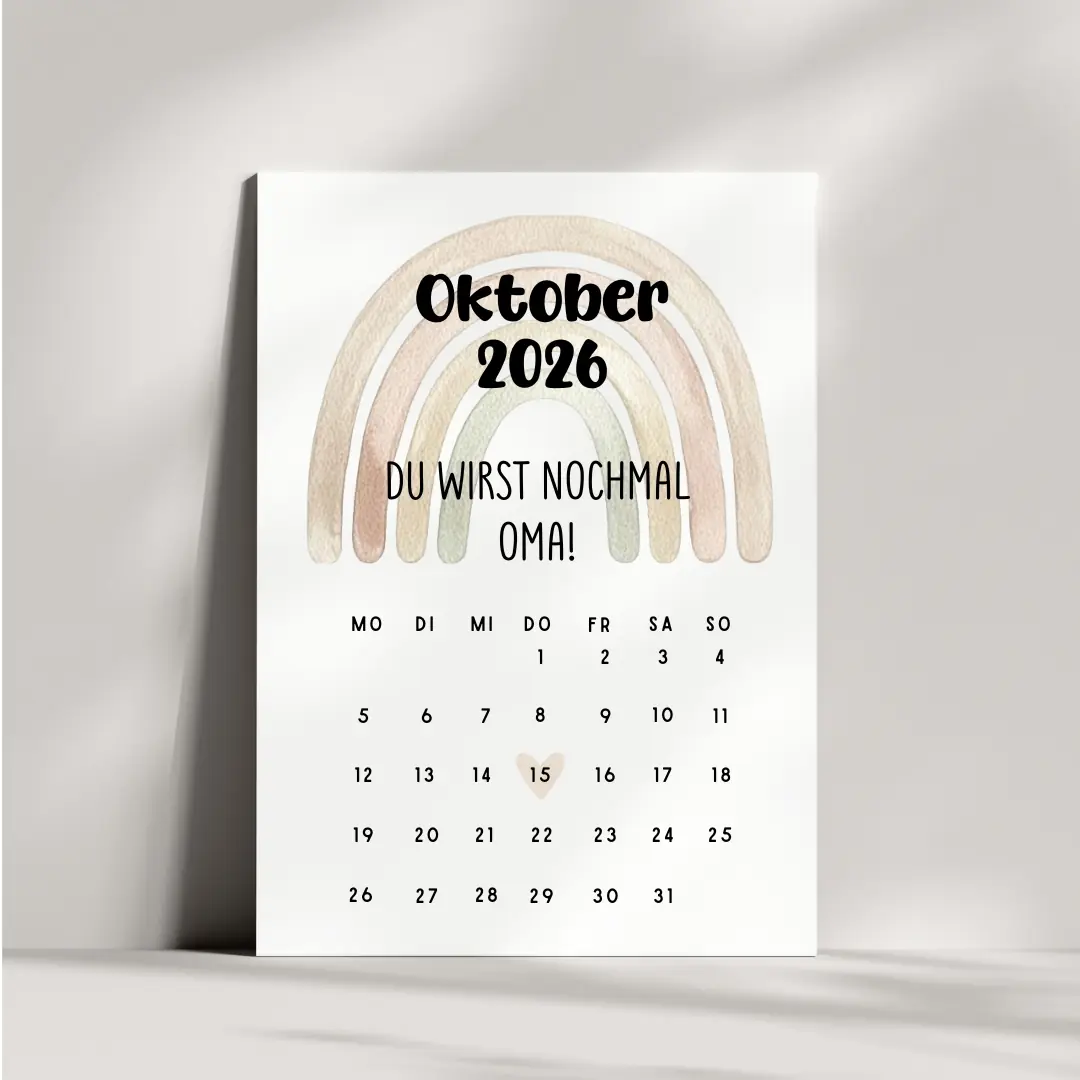 Personalisierte Karte zur Schwangerschaft | Du wirst nochmal Oma!