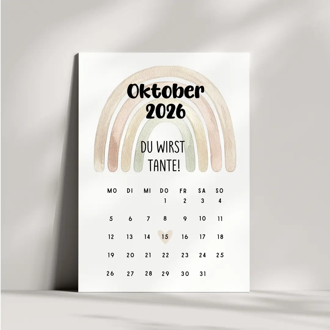 Personalisierte Karte zur Schwangerschaft | Du wirst Tante!