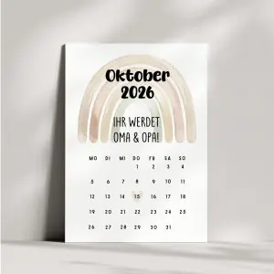 Personalisierte Karte zur Schwangerschaft | Ihr werdet Oma und Opa!