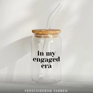 Trinkglas mit Bambusdeckel | in my engaged era