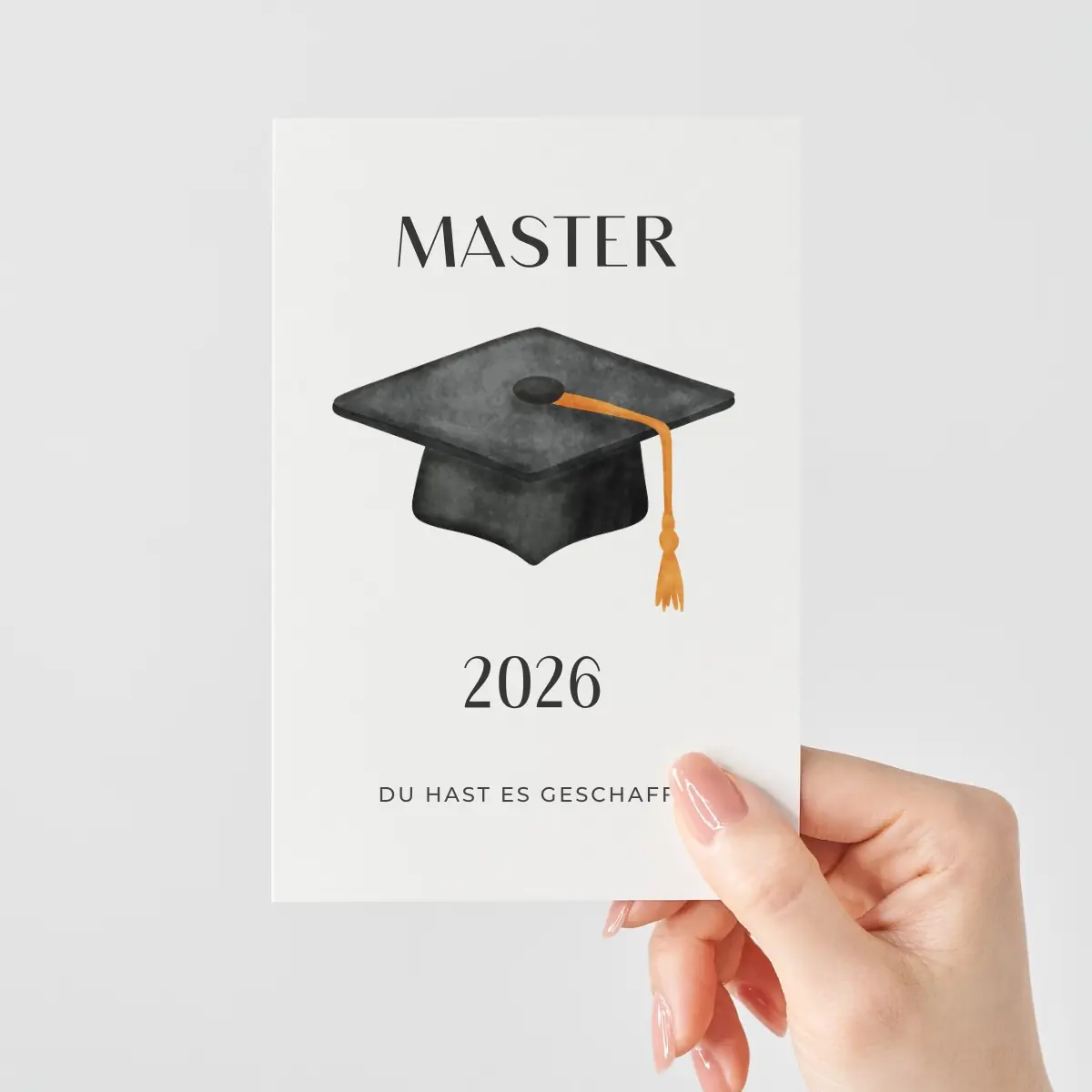 Glückwunschkarte Masterabschluss | Absolventenhut