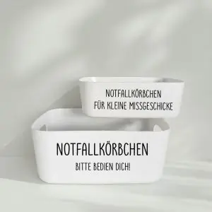 Notfallkörbchen Weiß für die Hochzeit oder Geburtstagsfeier