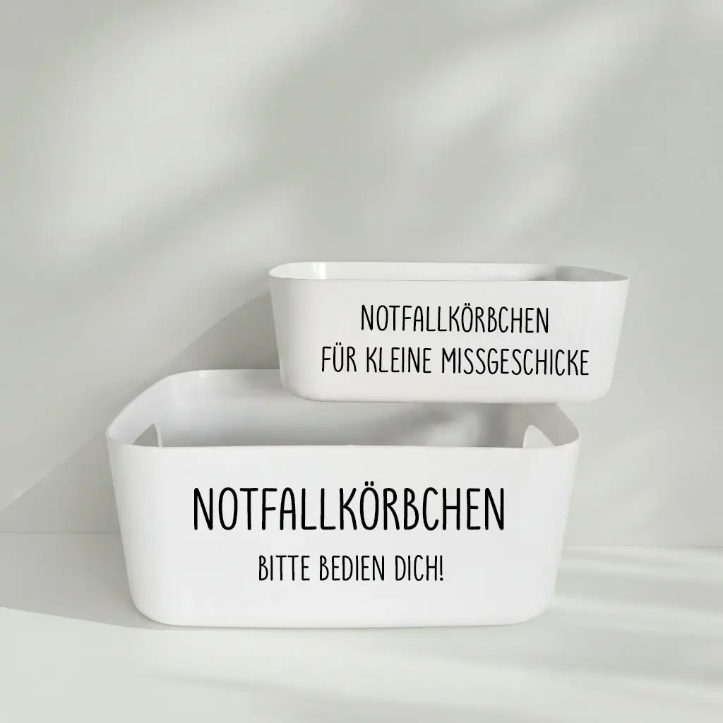 Notfallkörbchen Weiß für die Hochzeit oder Geburtstagsfeier