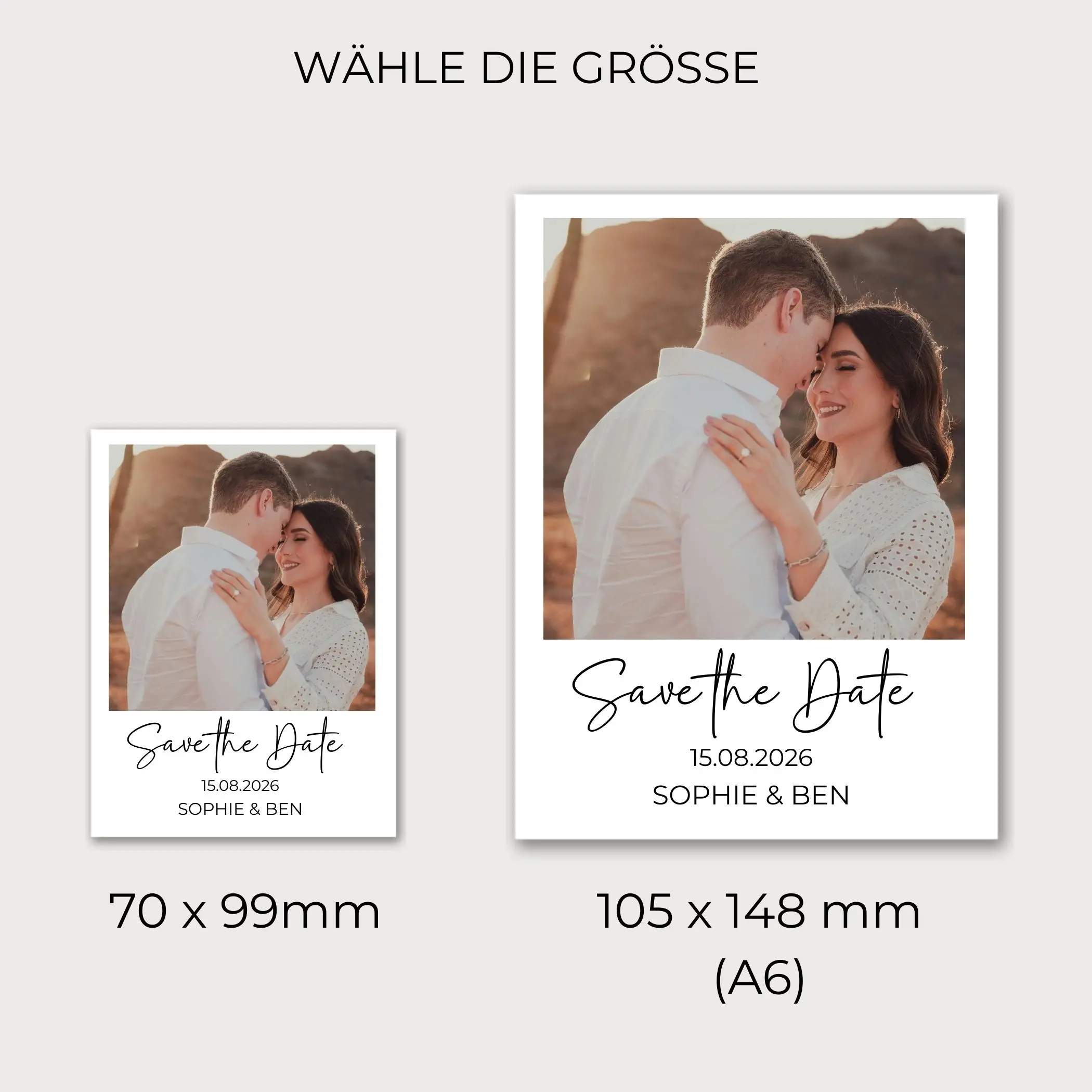 Save the Date Magnet für die Hochzeit | Fotomagnet