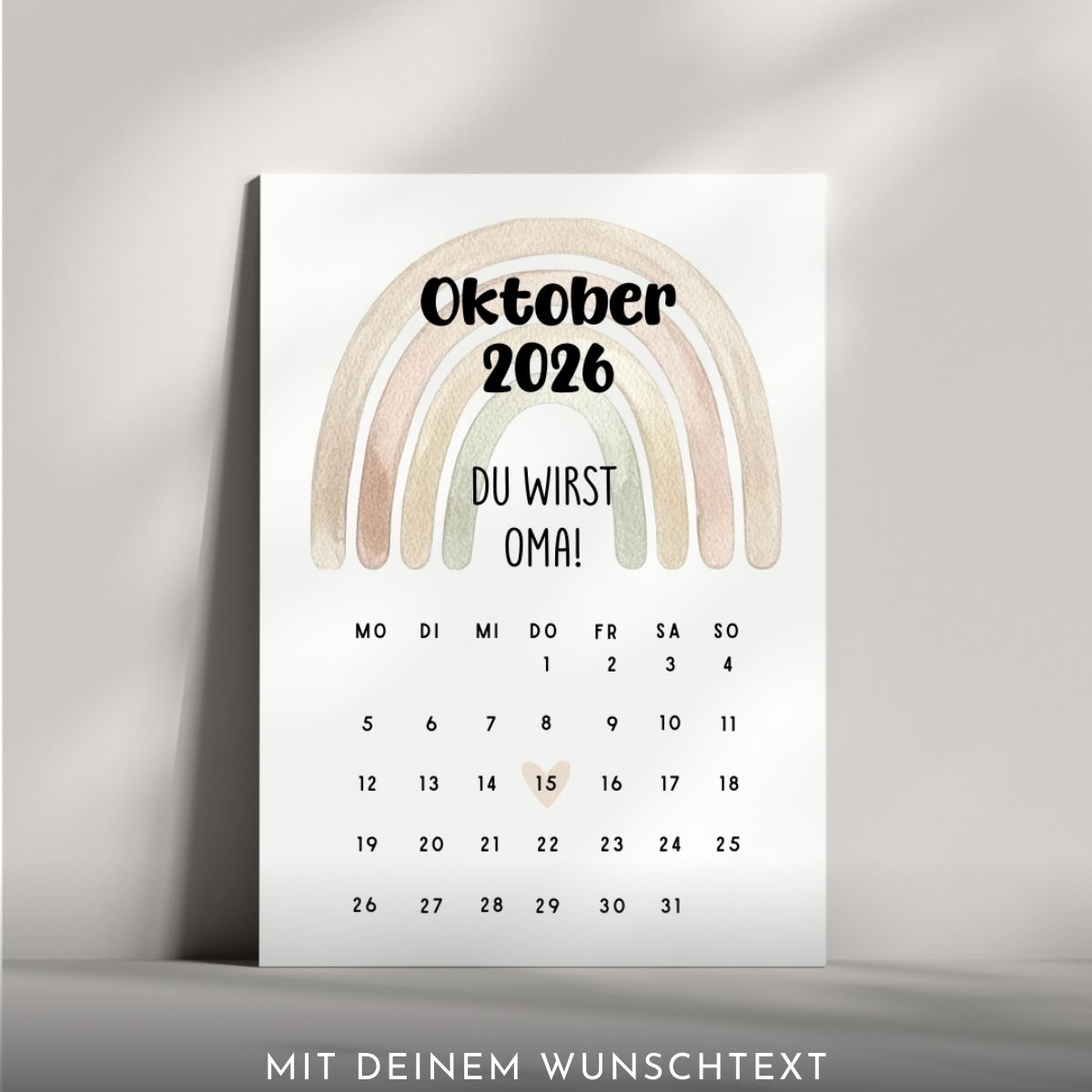 Personalisierte Karte zur Schwangerschaft | Du wirst Oma, Opa, Tante, Onkel usw.