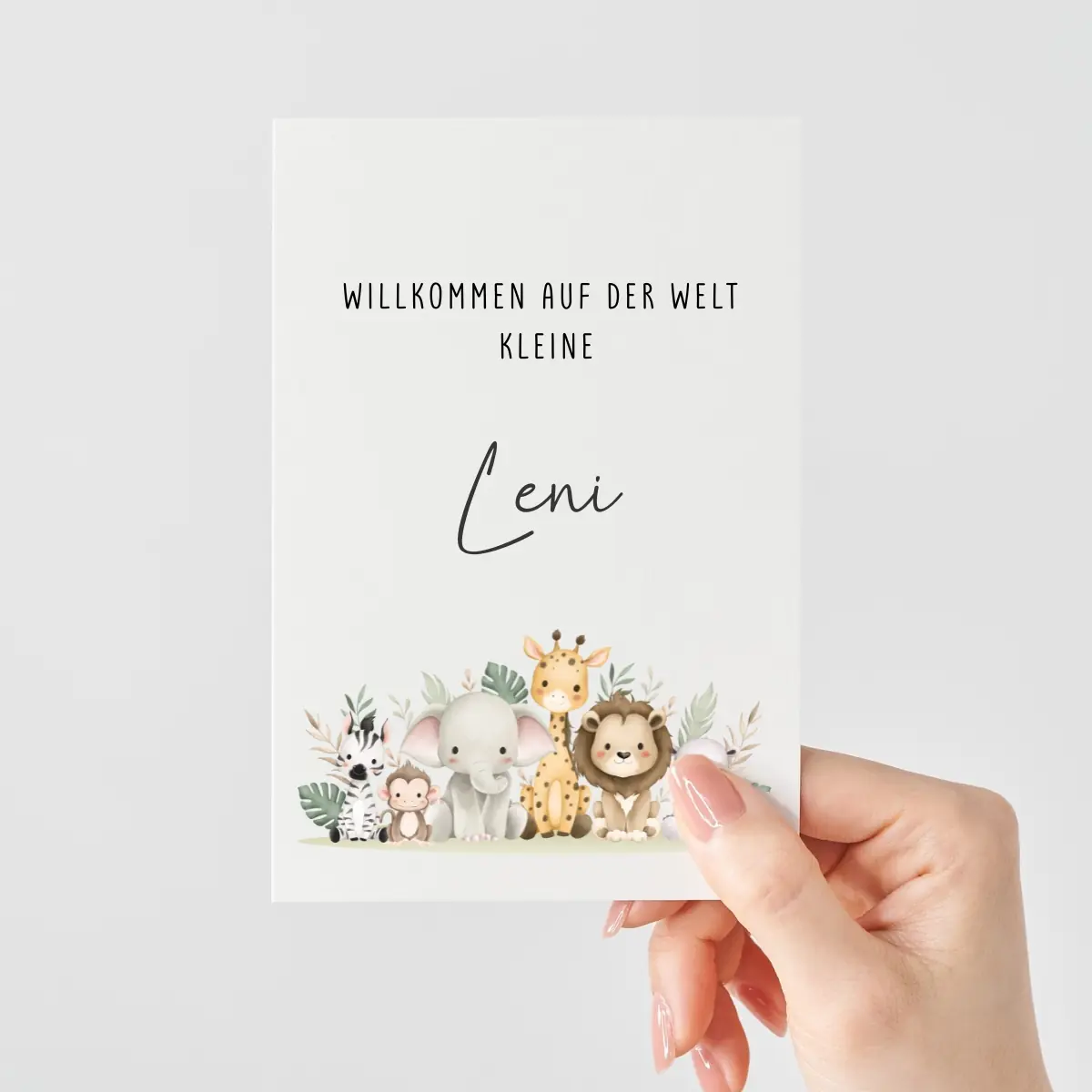 Personalisierte Karte zur Geburt | Willkommen auf der Welt