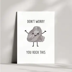 Witzige Mutmacher Karte Motivierende Worte | You rock this