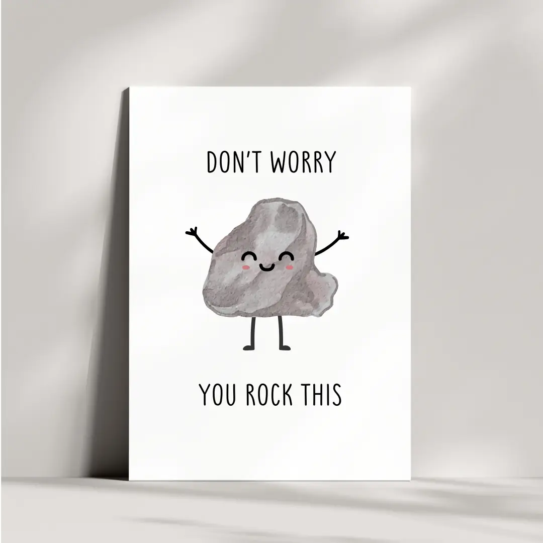 Witzige Mutmacher Karte Motivierende Worte | You rock this