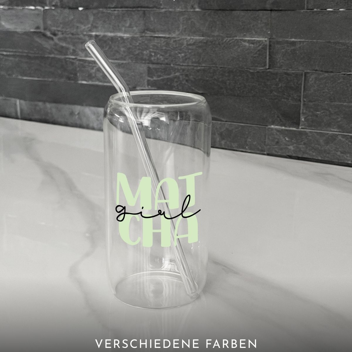 Matcha Girl Trinkglas