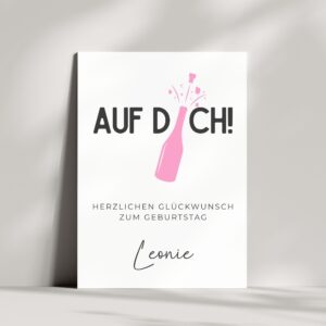 Personalisierte Geburtstagskarte | Auf Dich