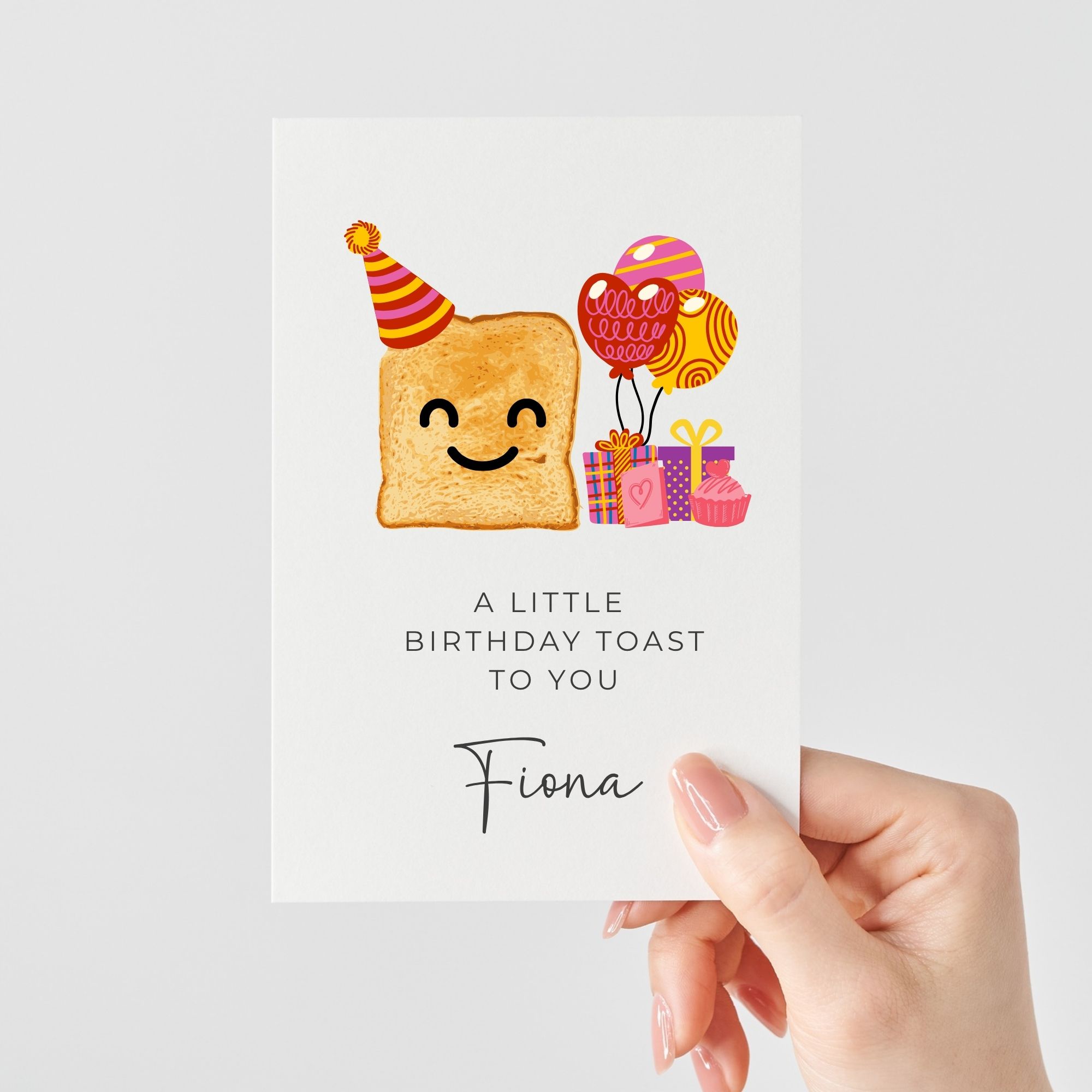 Personalisierte Geburtstagskarte | a little birthday toast to you