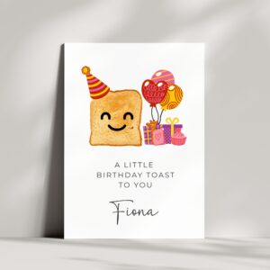 Personalisierte Geburtstagskarte | a little birthday toast to you
