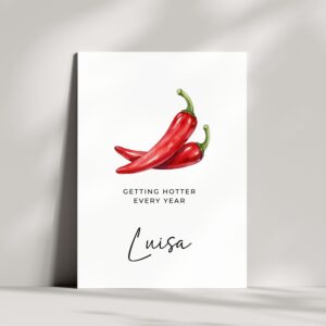 Personalisierte Geburtstagskarte | 🌶️ getting hotter every year