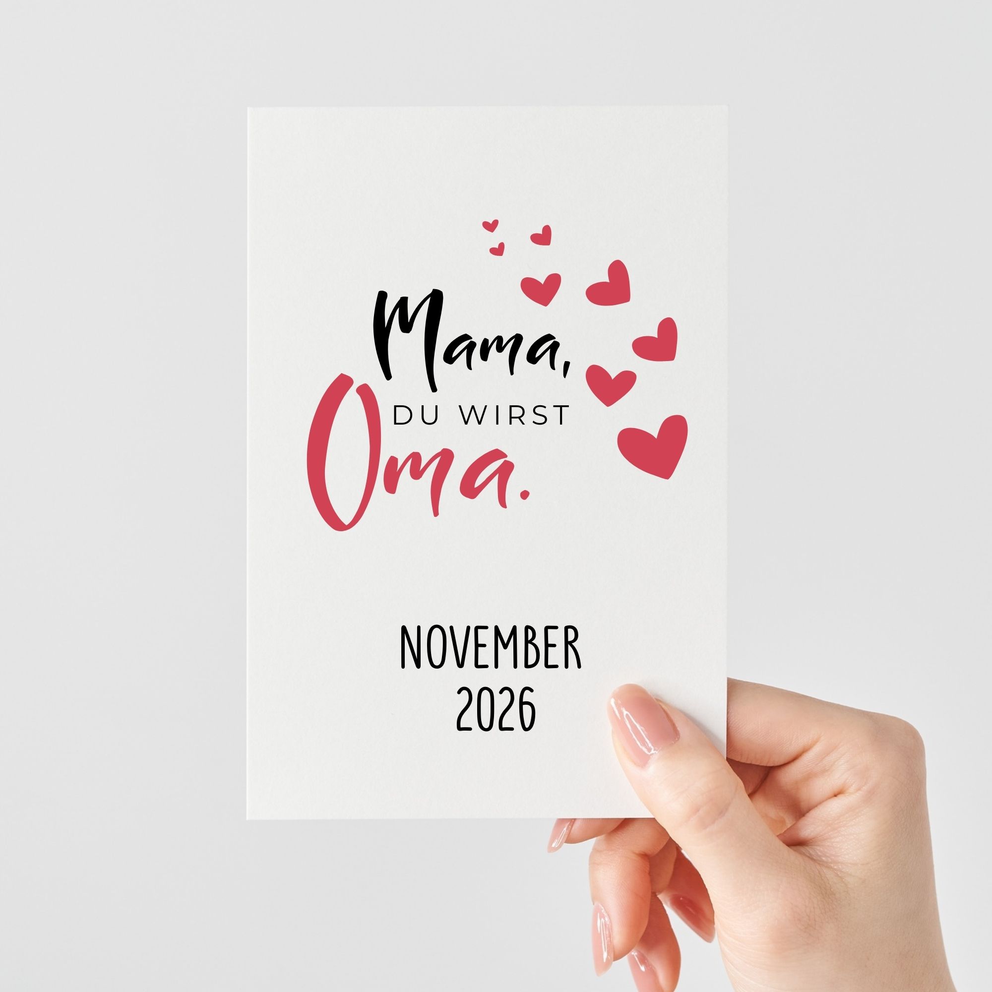 Personalisierte Karte zur Schwangerschaft | Mama, du wirst Oma!