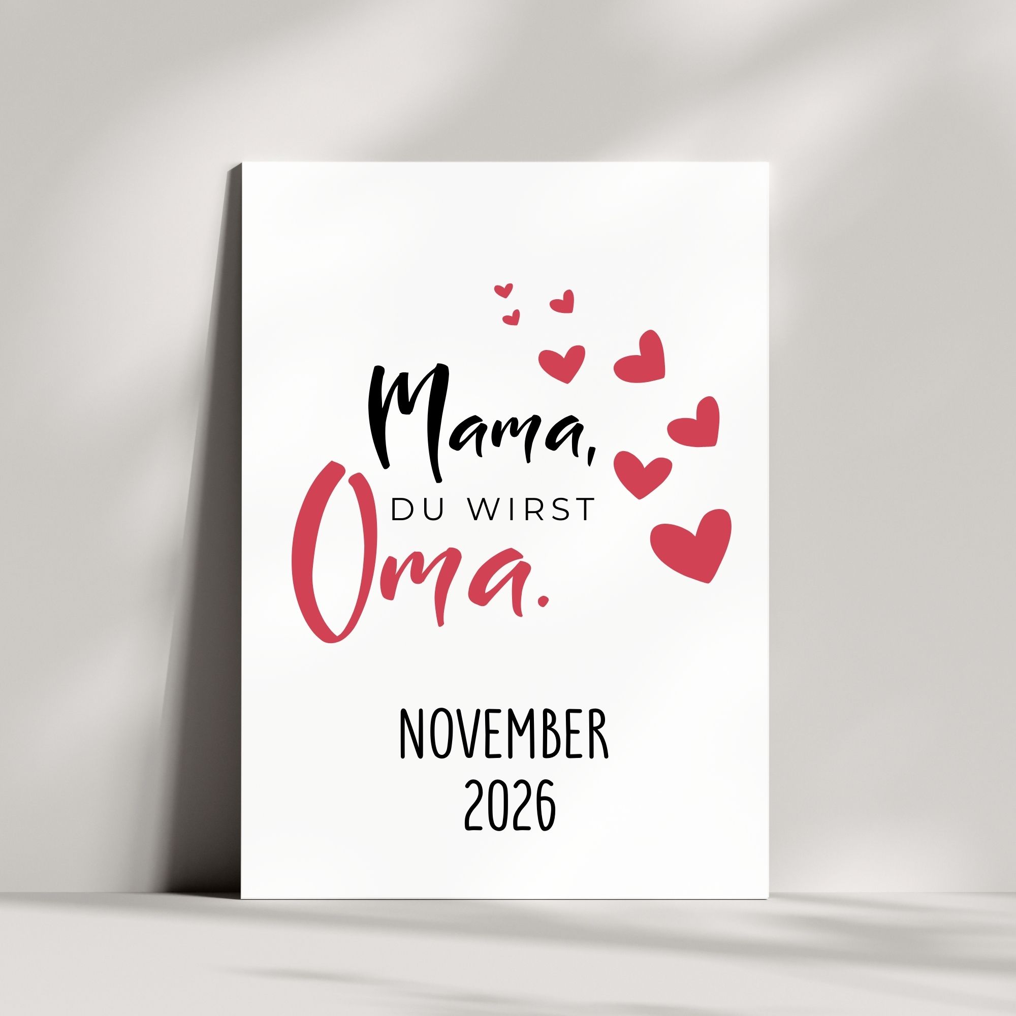 Personalisierte Karte zur Schwangerschaft | Mama, du wirst Oma!