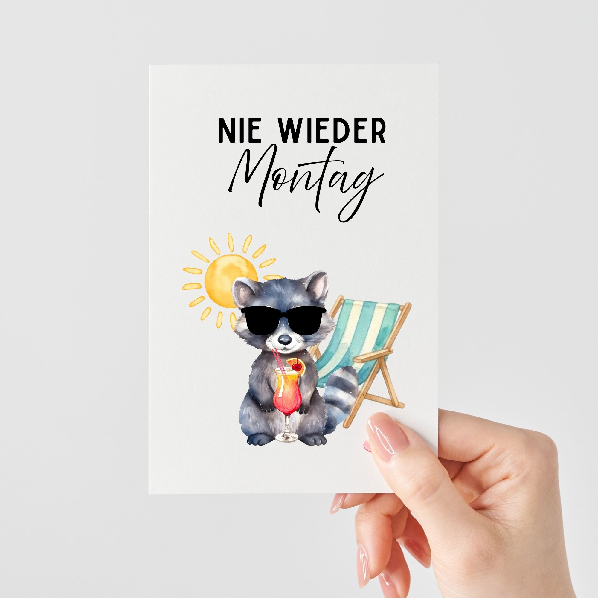 Lustige Abschiedskarte Geschenk für Kollegen | Nie wieder Montag