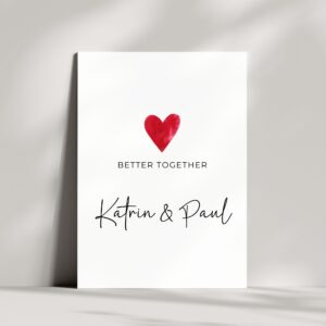 Personalisierte Hochzeitskarte | Better together