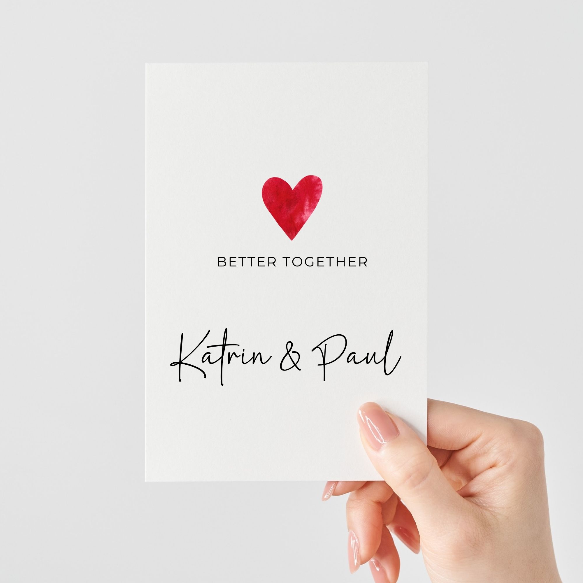 Personalisierte Hochzeitskarte | Better together