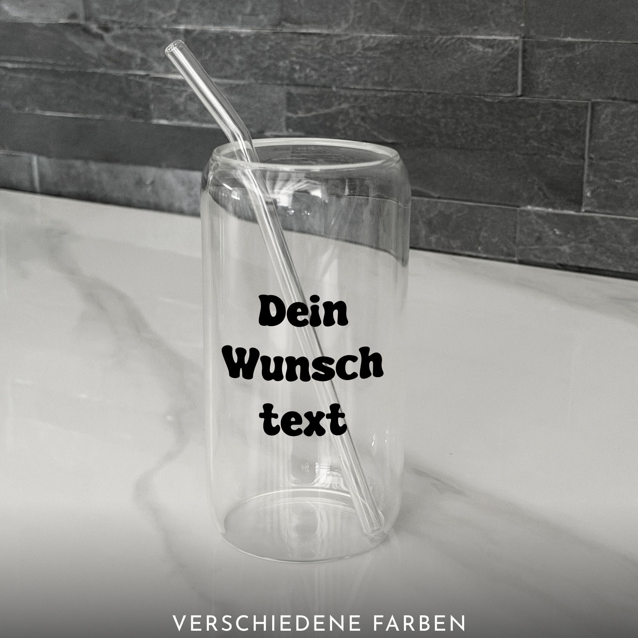 Trinkglas mit deinem Wunschtext