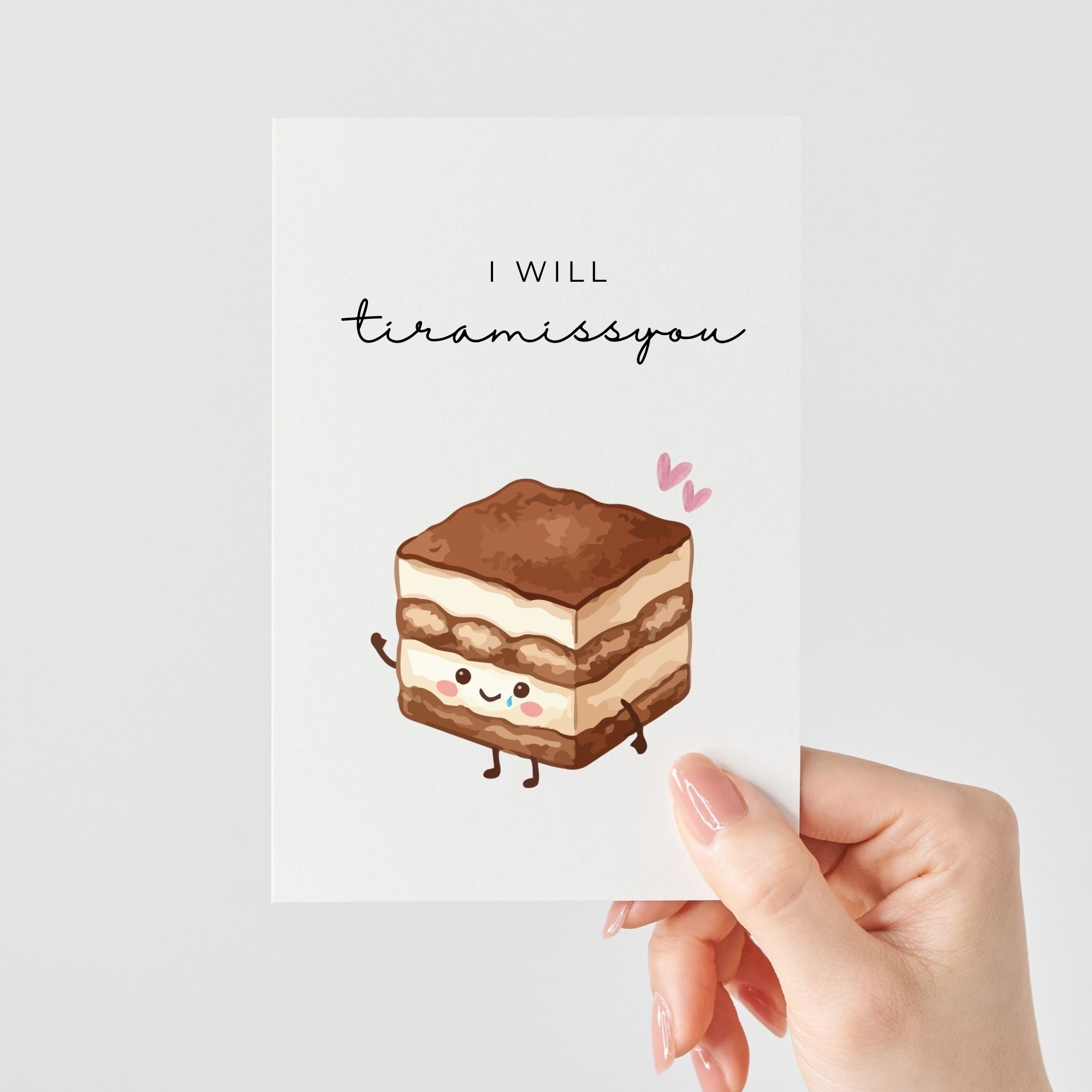 Süße Abschiedskarte | I will tiramissyou 🍰