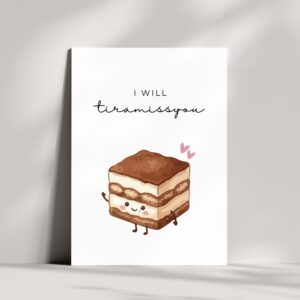 Süße Abschiedskarte | I will tiramissyou 🍰