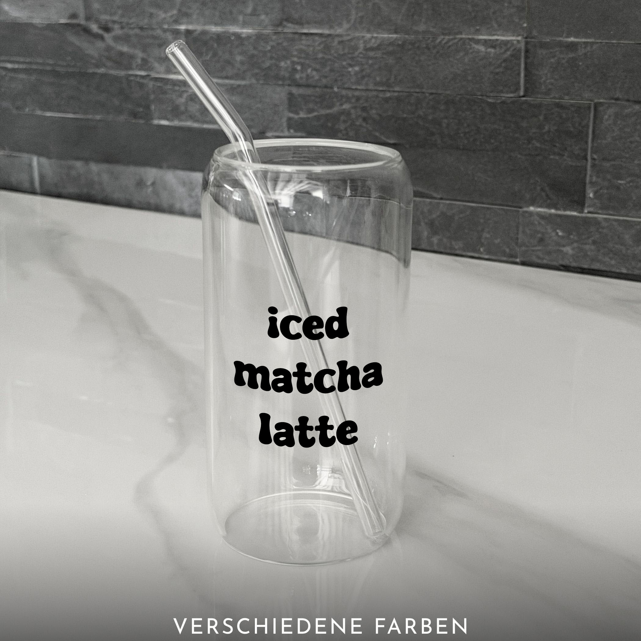 Trinkglas | iced matcha latte 🍵