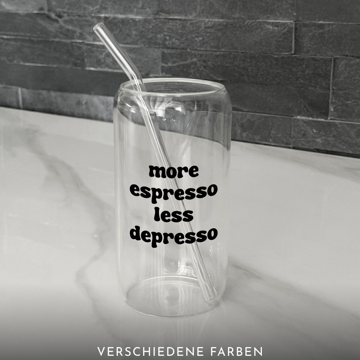 Trinkglas | more espresso less depresso ☕️