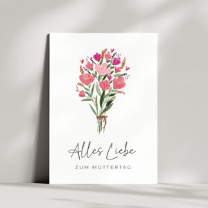 Karte zum Muttertag | Blumenstrauß