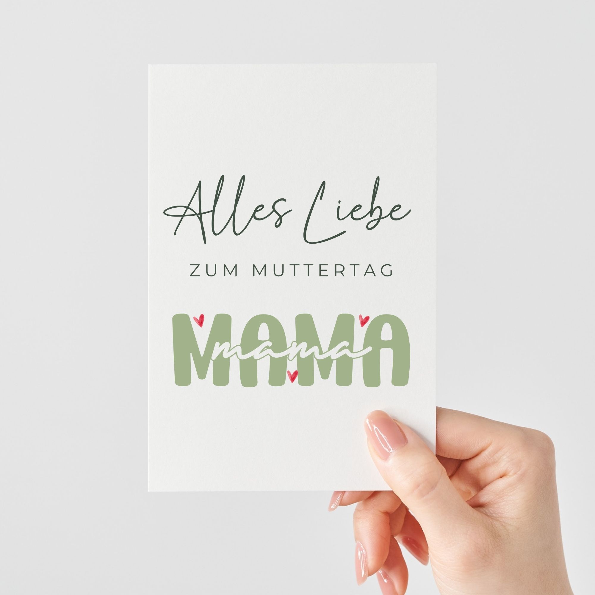 Karte zum Muttertag | Grün