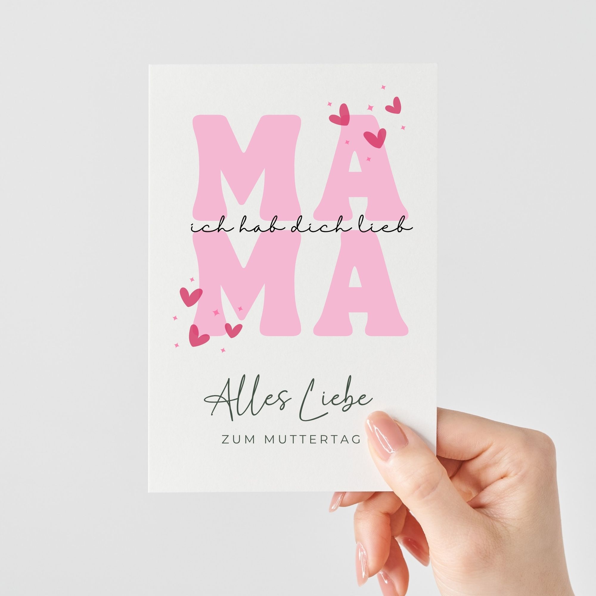 Karte zum Muttertag | Rosa