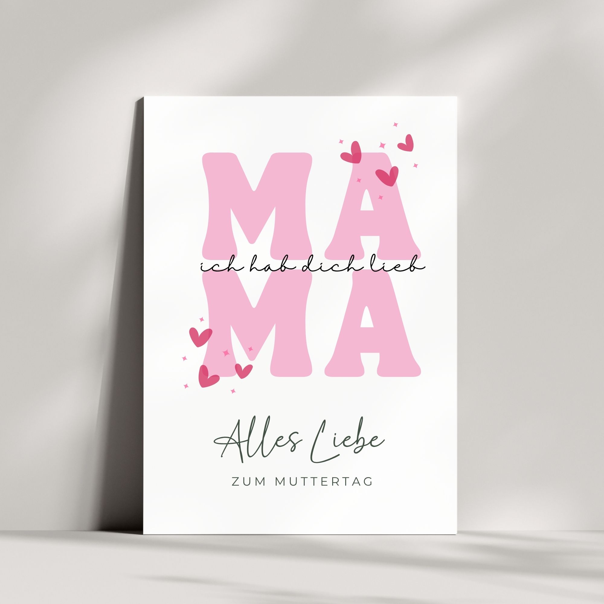 Karte zum Muttertag | Rosa
