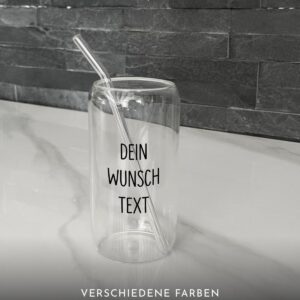 Trinkglas mit deinem Wunschtext