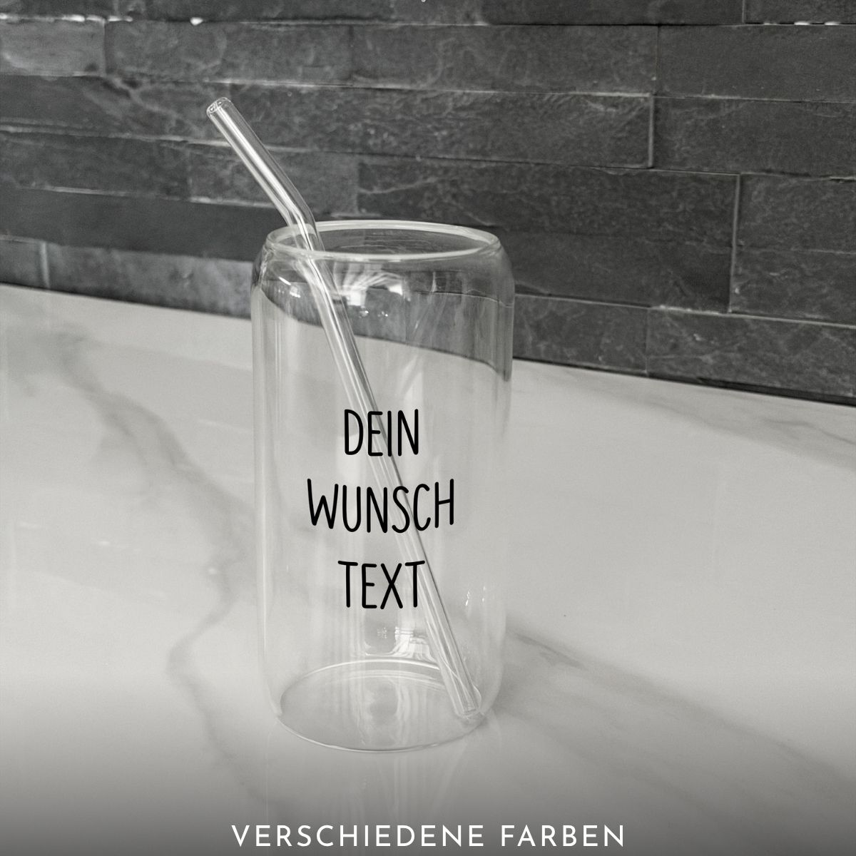 Trinkglas mit deinem Wunschtext