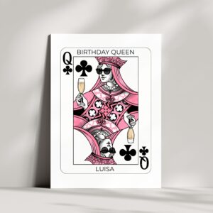 Geburtstagskarte | Birthday Queen mit Wunschname