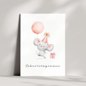 Geburtstagskarte | Geburtstagsmaus 🐭